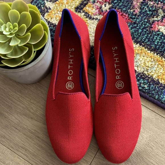 Rothys dark red size 10.5 woman’s flat loafers - Picture 6 of 11